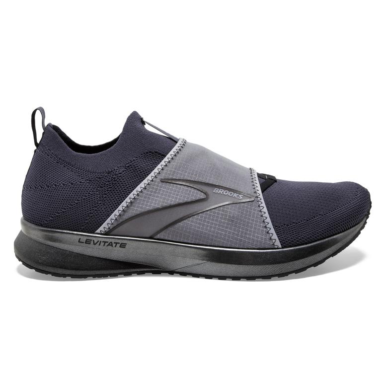 Brooks Levitate 4 LE Road Running Shoes - Men's - Grey/Black/Tradewinds (57689-MKDU)